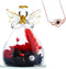 Eternal Rose Angel Figurines with I Love You Necklace in 100 Languages